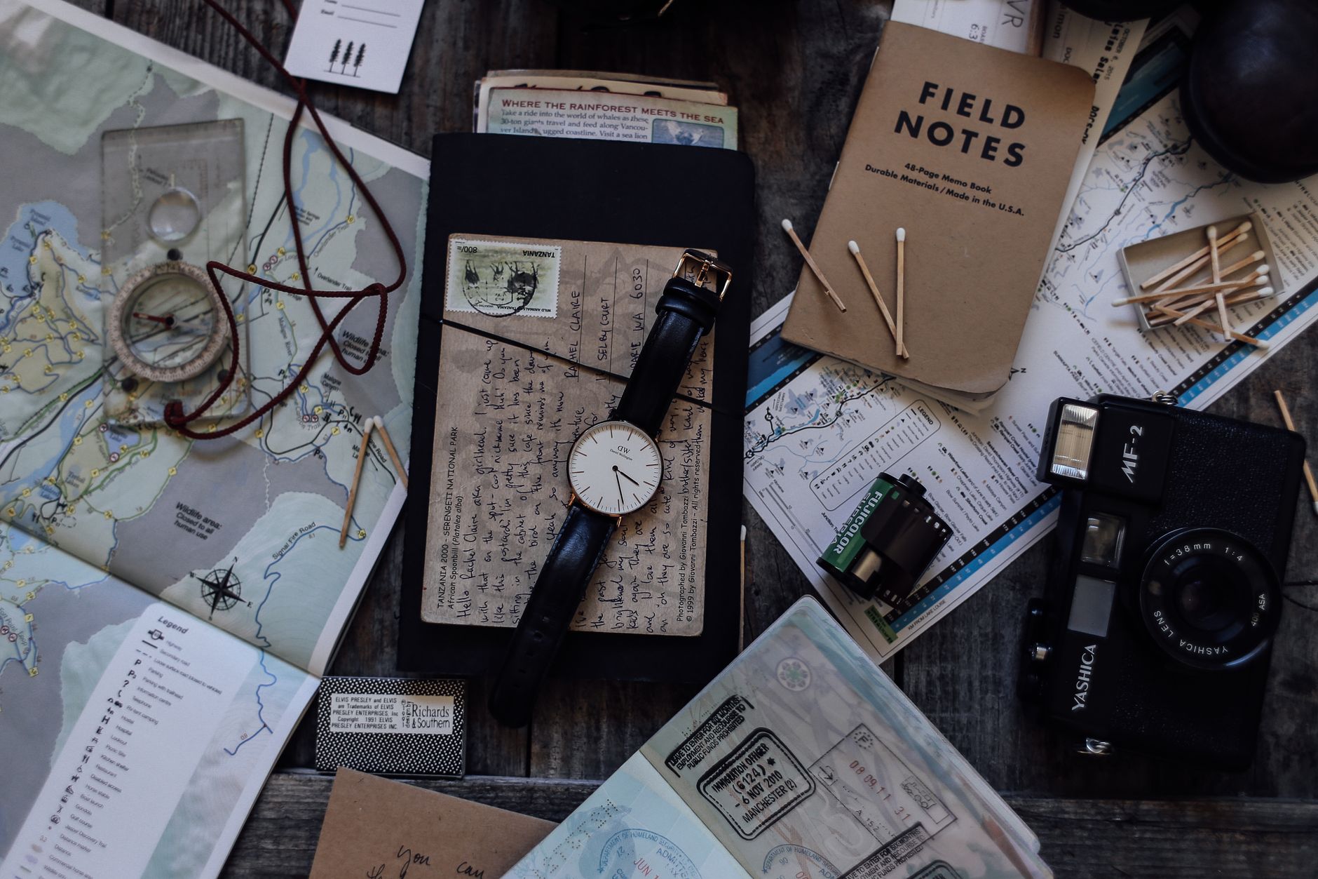 Travel writer taking notes outdoors